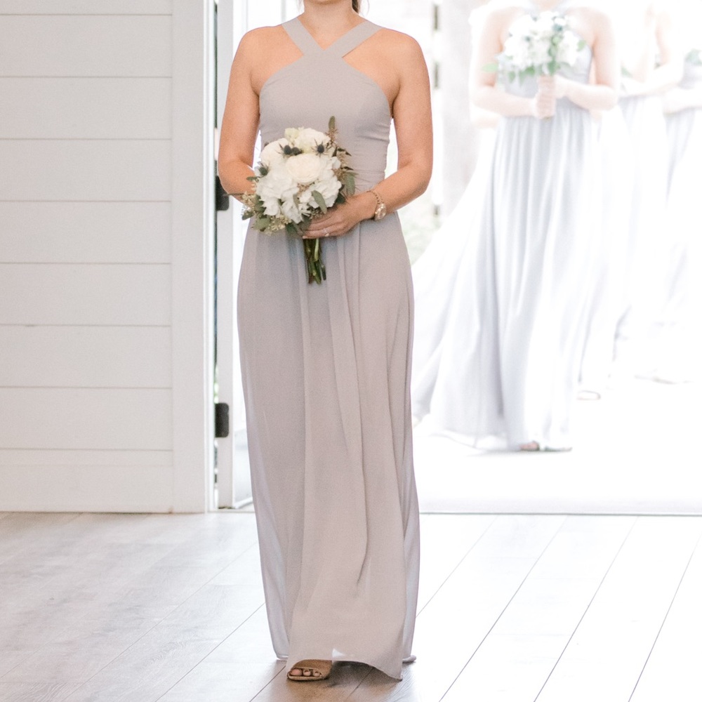 LULU’s Air of Romance Grey Maxi (worn 1x)